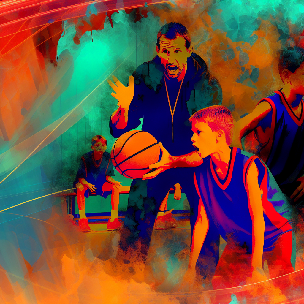 Genç basketbolcular koçla iletişim kurarken motive edici bir görüntü