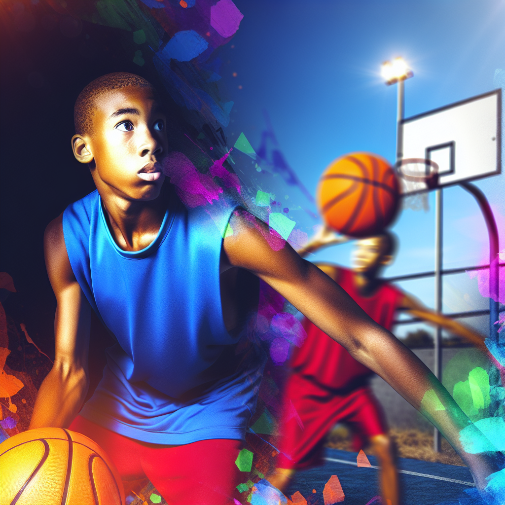 Genç basketbolculardan oluşan takım, dribbling ve pas çalışması yaparken