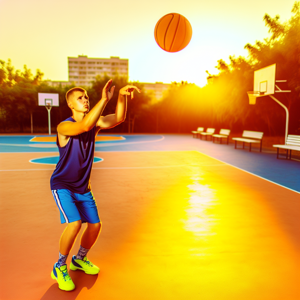 Oyuncunun serbest atış ve şut tekniğini gösteren antrenman görüntüsü